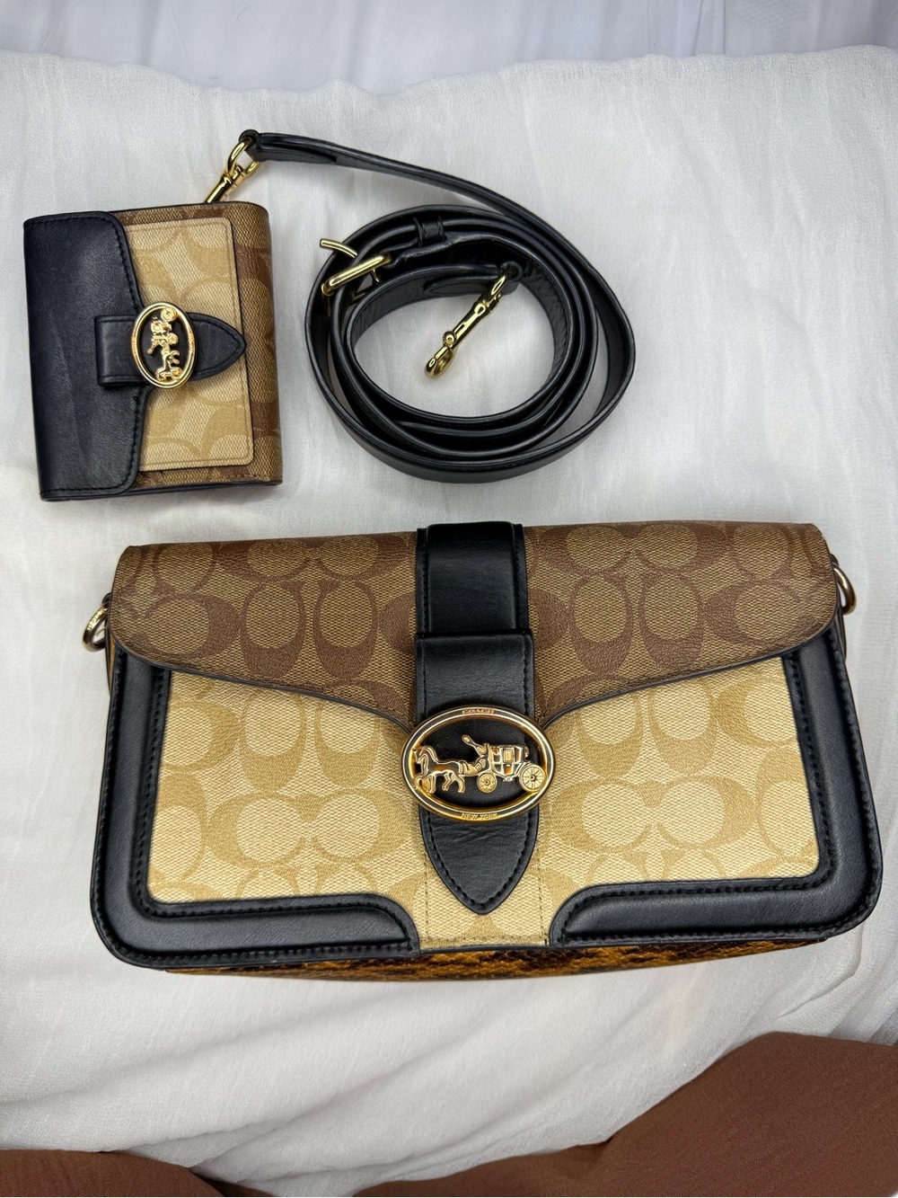 Coach Georgie Shoulder Bag with matching wallet